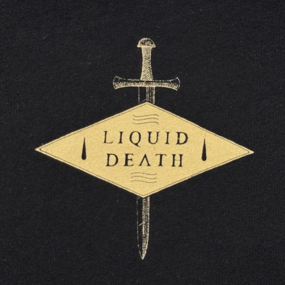 Liquid Death T-Shirt XXL Black Murder Your Thirst Graphic Band Style Tee